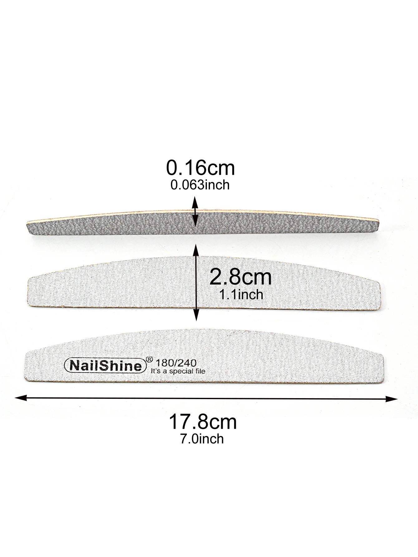 5 Pcs/lot Wood Nail Files Nail Shine Moon Style Vernis A Ongles Nail File 100/180 Lima Unghie Strong Thick Sanding File Block