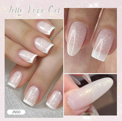 Vernis à ongles gel nude violet BORN PRETTY 10 ml Vernis à ongles gel transparent translucide Manucure française Gel transparent naturel laiteux