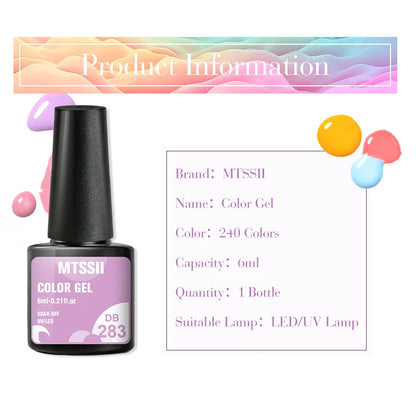 4 PCS/SET Vernis à ongles Gel Set Rose Violet Couleur Glitter Semi Permanent Tremper UV Nail Art Manucure Vernis Fournitures Kit