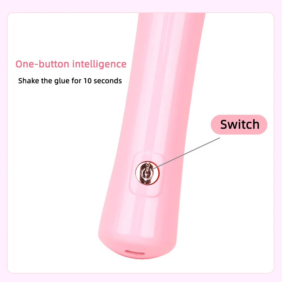 Portable Eyelash Glue Shaker Usb Charge Electric Wake-Up Device for Nail Polish Tattoo Ink Pigment Liquid Shaking Lash Glue Tool